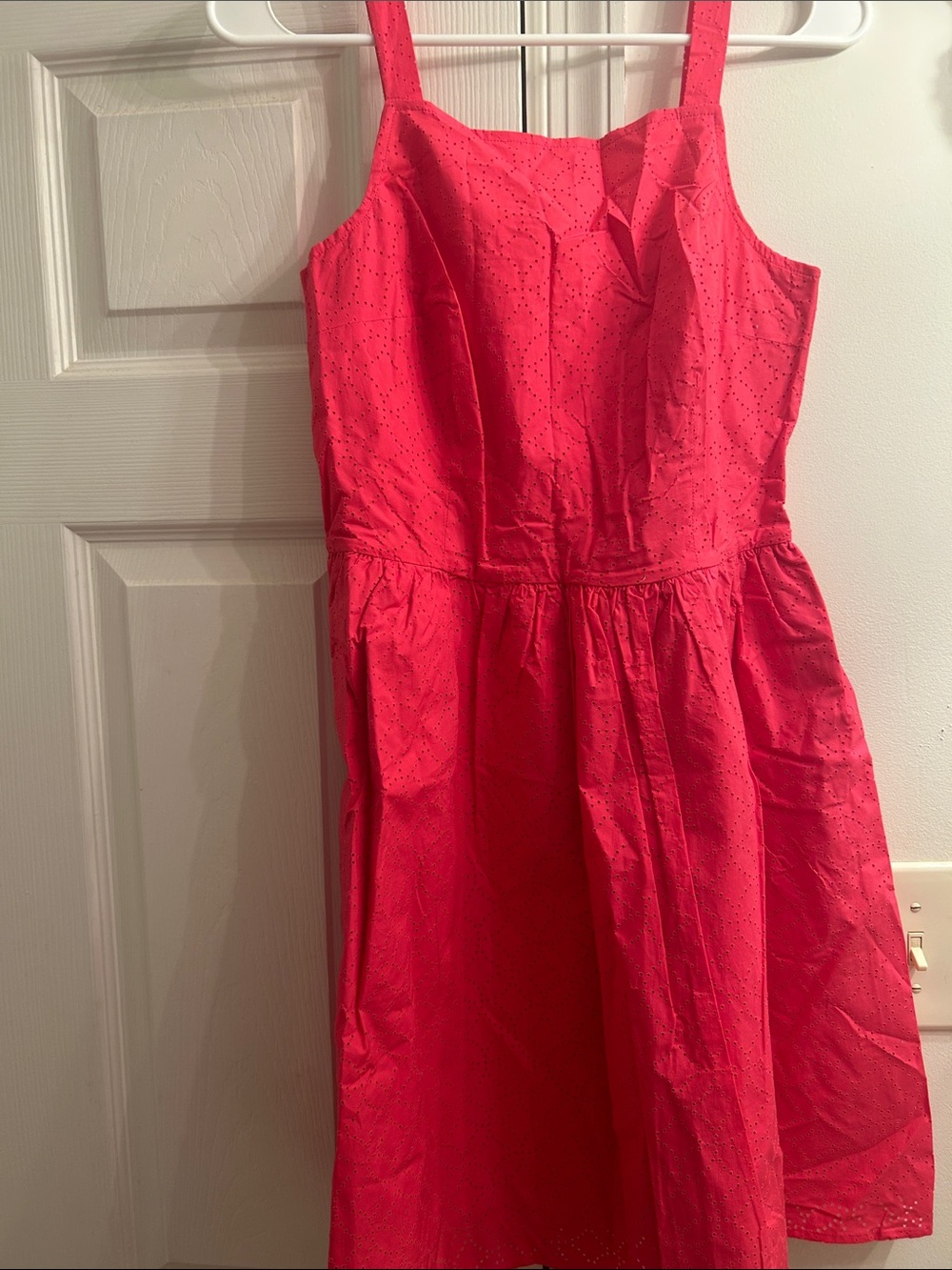 Girls' Red Eyelet Sundress